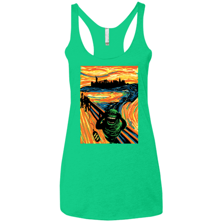 T-Shirts Envy / X-Small Slimer's Scream Women's Triblend Racerback Tank