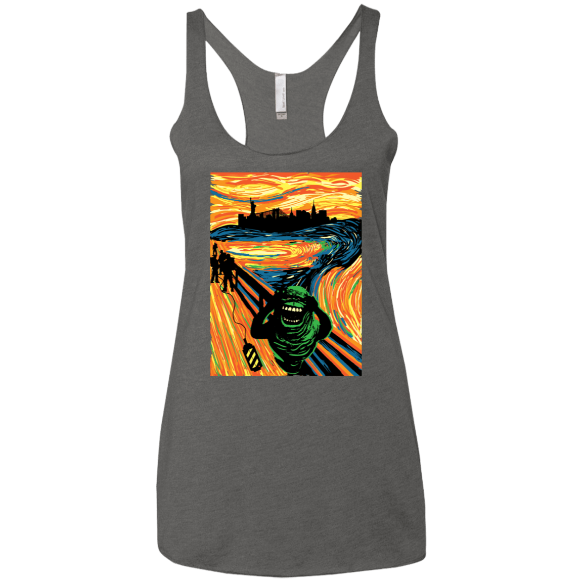 T-Shirts Premium Heather / X-Small Slimer's Scream Women's Triblend Racerback Tank