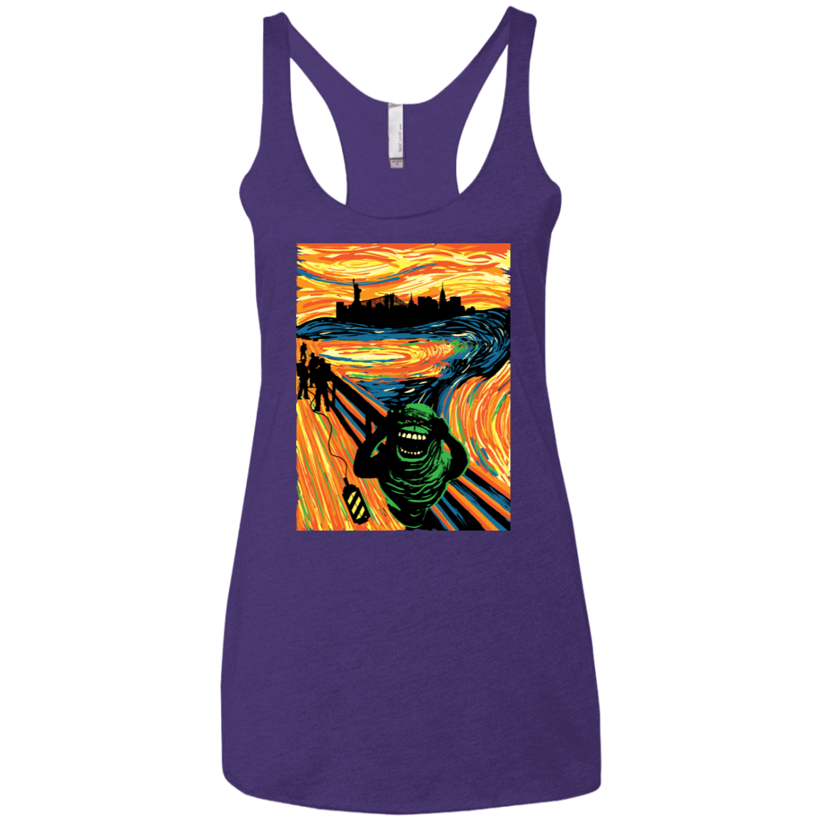 T-Shirts Purple Rush / X-Small Slimer's Scream Women's Triblend Racerback Tank