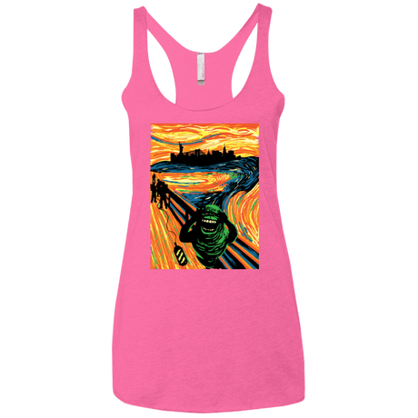 T-Shirts Vintage Pink / X-Small Slimer's Scream Women's Triblend Racerback Tank
