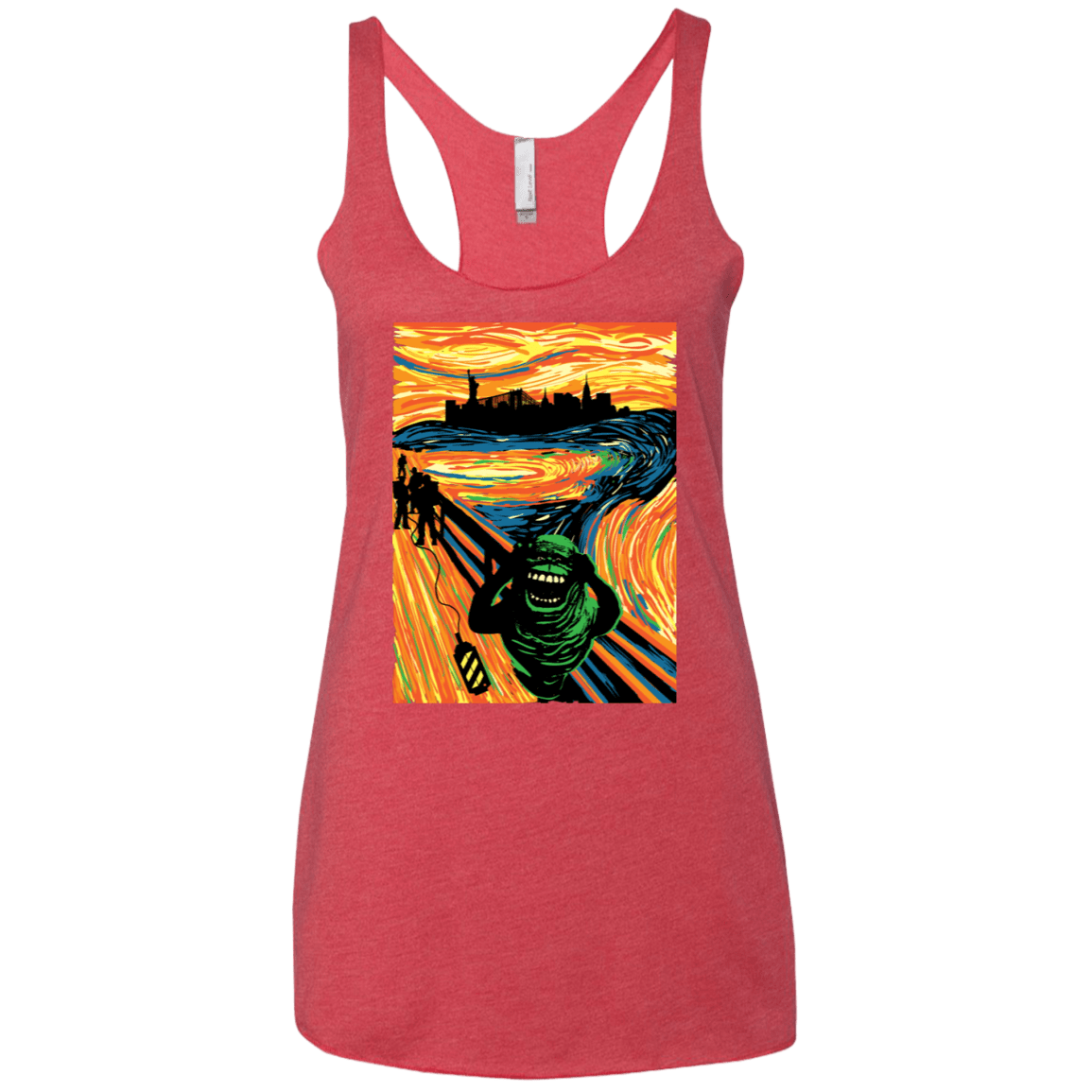 T-Shirts Vintage Red / X-Small Slimer's Scream Women's Triblend Racerback Tank