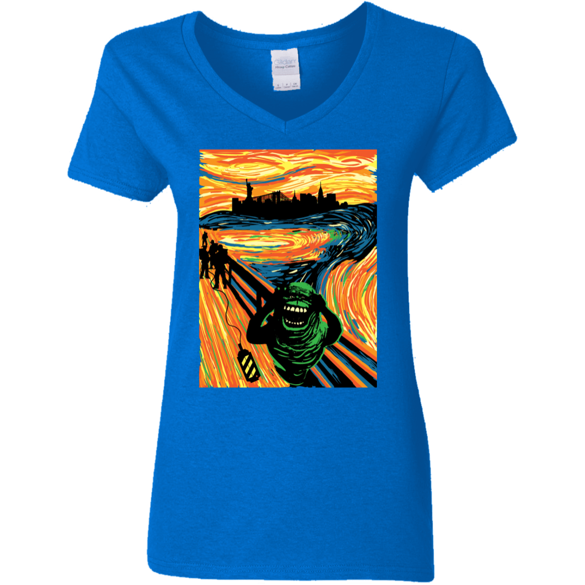 T-Shirts Royal / S Slimer's Scream Women's V-Neck T-Shirt