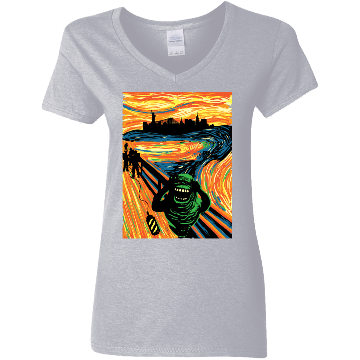 T-Shirts Sport Grey / S Slimer's Scream Women's V-Neck T-Shirt