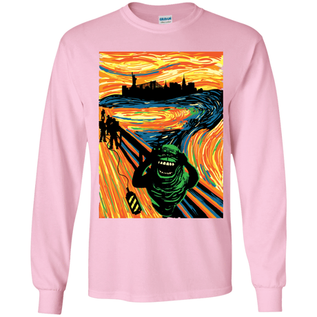 T-Shirts Light Pink / YS Slimer's Scream Youth Long Sleeve T-Shirt