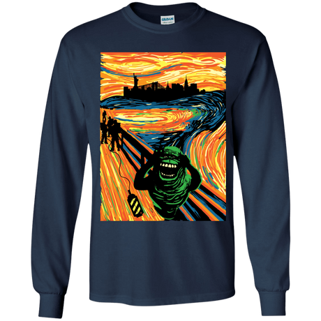 T-Shirts Navy / YS Slimer's Scream Youth Long Sleeve T-Shirt
