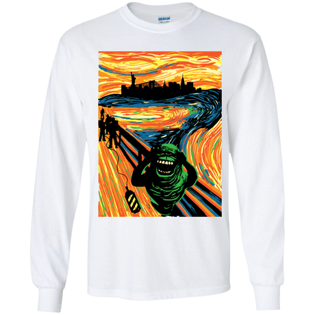 T-Shirts White / YS Slimer's Scream Youth Long Sleeve T-Shirt