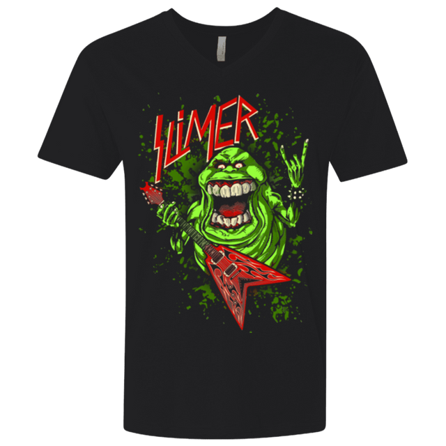 T-Shirts Black / X-Small Slimer Thrashin Mad Men's Premium V-Neck