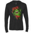 T-Shirts Vintage Black / X-Small Slimer Thrashin Mad Triblend Long Sleeve Hoodie Tee