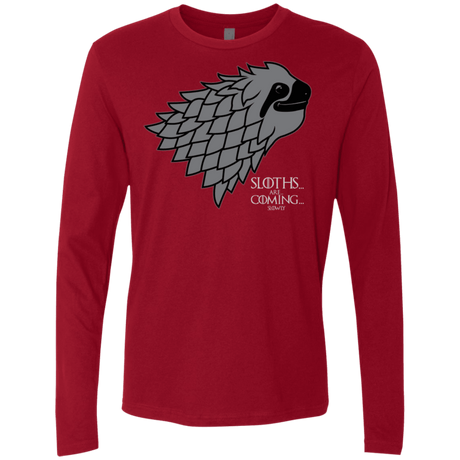 T-Shirts Cardinal / S Sloths.. are.. co.. Men's Premium Long Sleeve