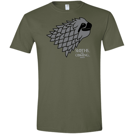 T-Shirts Military Green / S Sloths.. are.. co.. Men's Semi-Fitted Softstyle