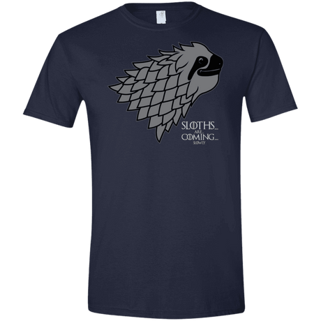T-Shirts Navy / X-Small Sloths.. are.. co.. Men's Semi-Fitted Softstyle