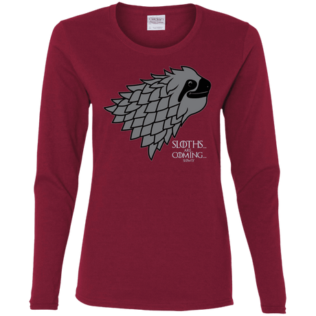 T-Shirts Cardinal / S Sloths.. are.. co.. Women's Long Sleeve T-Shirt