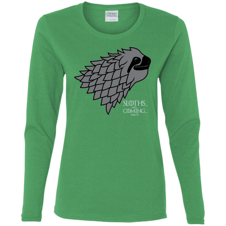 T-Shirts Irish Green / S Sloths.. are.. co.. Women's Long Sleeve T-Shirt