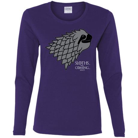 T-Shirts Purple / S Sloths.. are.. co.. Women's Long Sleeve T-Shirt