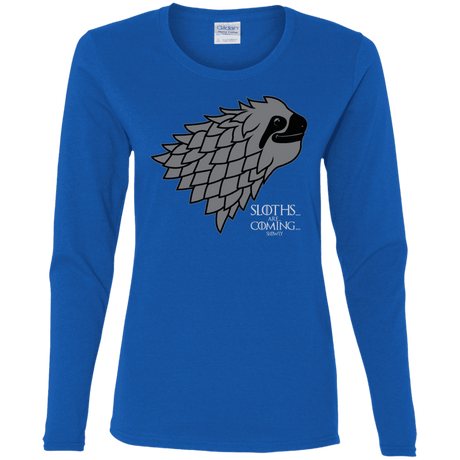 T-Shirts Royal / S Sloths.. are.. co.. Women's Long Sleeve T-Shirt