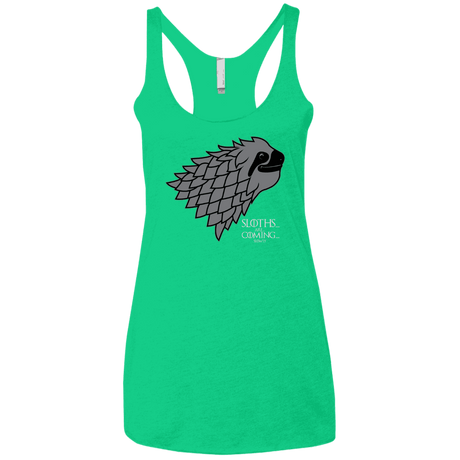 T-Shirts Envy / X-Small Sloths.. are.. co.. Women's Triblend Racerback Tank