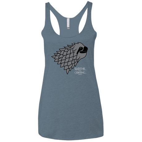 T-Shirts Indigo / X-Small Sloths.. are.. co.. Women's Triblend Racerback Tank