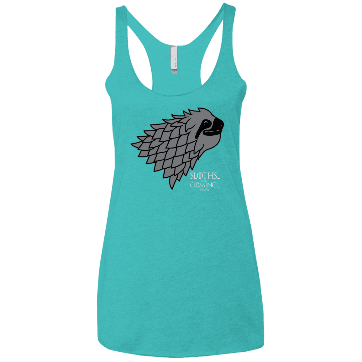 T-Shirts Tahiti Blue / X-Small Sloths.. are.. co.. Women's Triblend Racerback Tank
