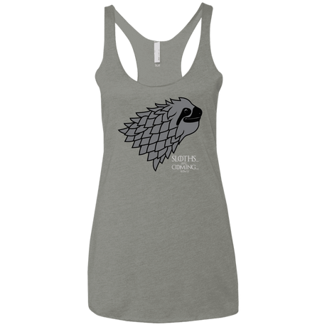 T-Shirts Venetian Grey / X-Small Sloths.. are.. co.. Women's Triblend Racerback Tank