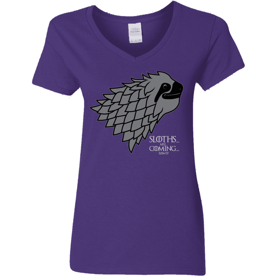 T-Shirts Purple / S Sloths.. are.. co.. Women's V-Neck T-Shirt