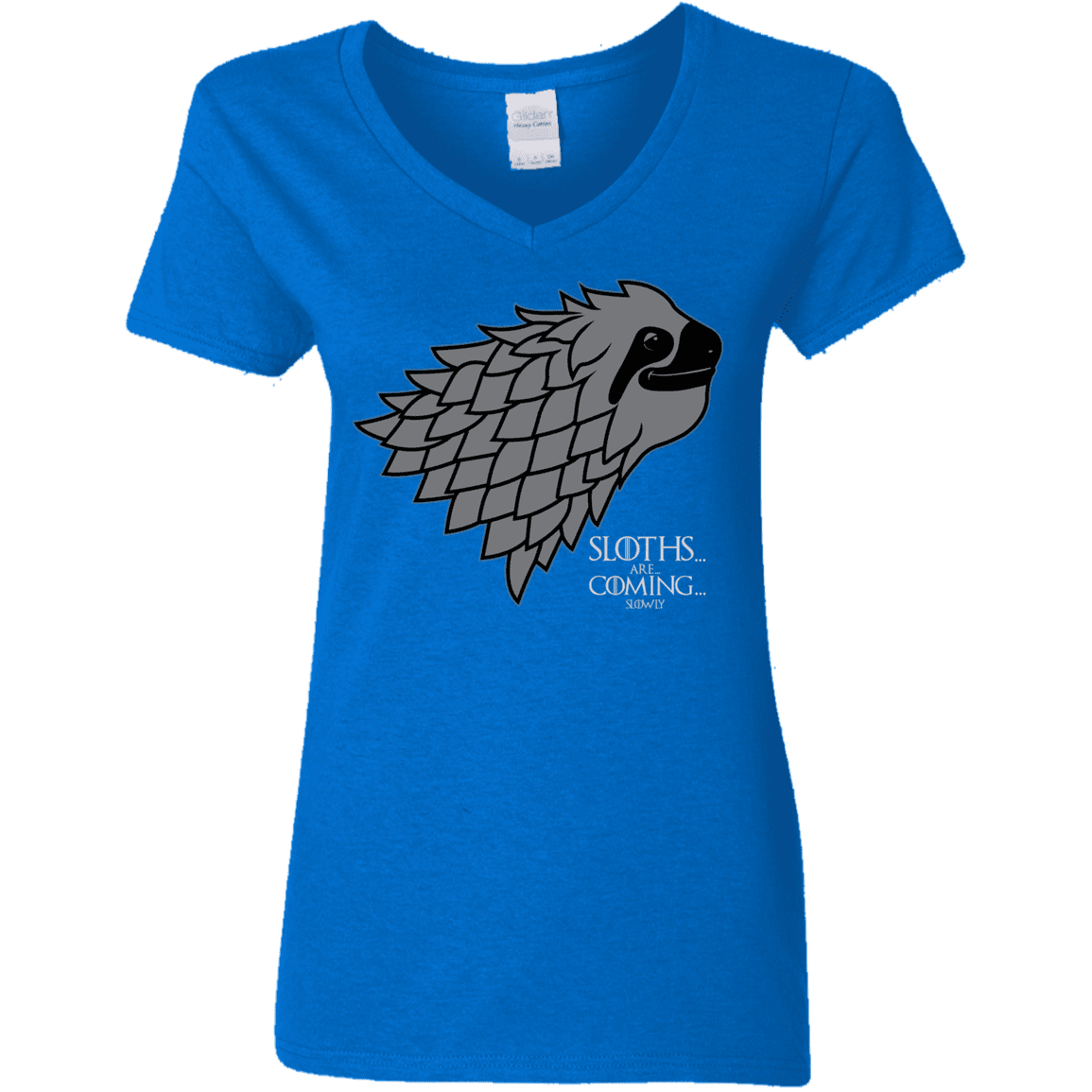 T-Shirts Royal / S Sloths.. are.. co.. Women's V-Neck T-Shirt