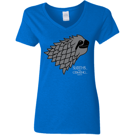 T-Shirts Royal / S Sloths.. are.. co.. Women's V-Neck T-Shirt