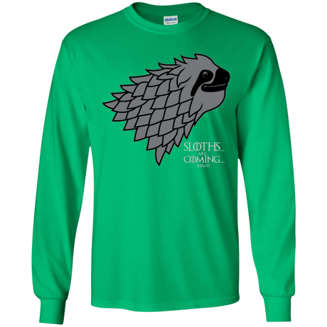 T-Shirts Irish Green / YS Sloths.. are.. co.. Youth Long Sleeve T-Shirt
