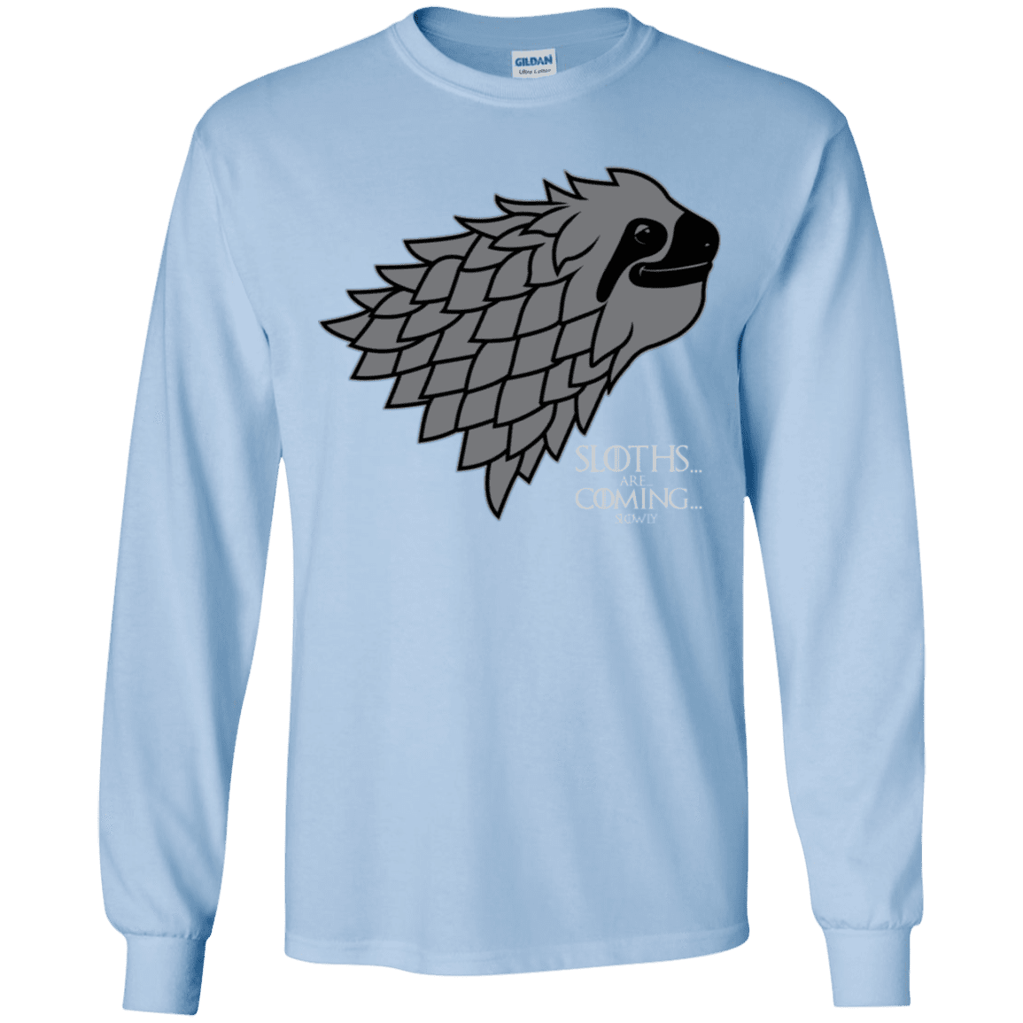 T-Shirts Light Blue / YS Sloths.. are.. co.. Youth Long Sleeve T-Shirt
