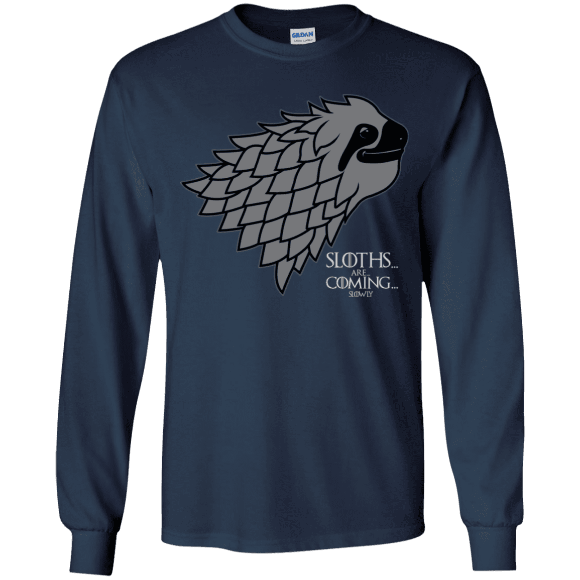 T-Shirts Navy / YS Sloths.. are.. co.. Youth Long Sleeve T-Shirt