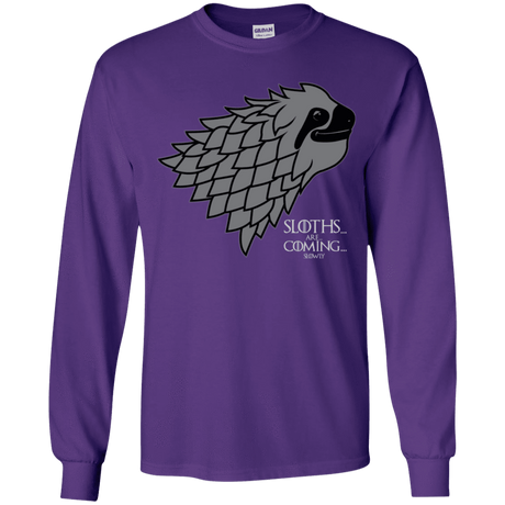 T-Shirts Purple / YS Sloths.. are.. co.. Youth Long Sleeve T-Shirt
