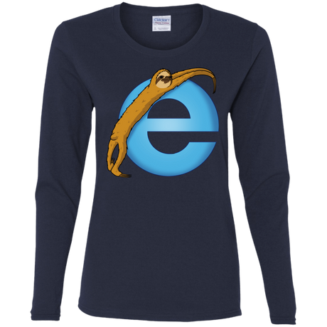T-Shirts Navy / S Slownet Women's Long Sleeve T-Shirt