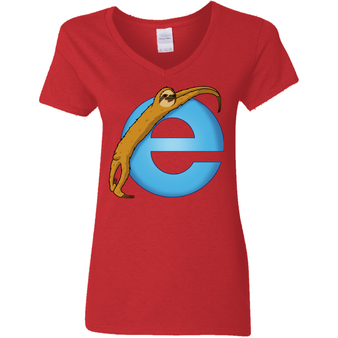 T-Shirts Red / S Slownet Women's V-Neck T-Shirt