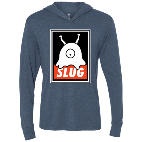 T-Shirts Indigo / X-Small Slug Triblend Long Sleeve Hoodie Tee