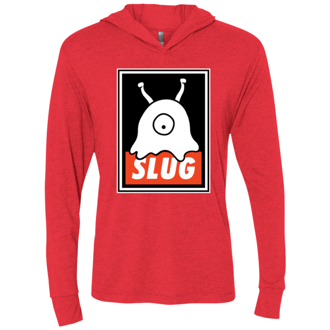 T-Shirts Vintage Red / X-Small Slug Triblend Long Sleeve Hoodie Tee