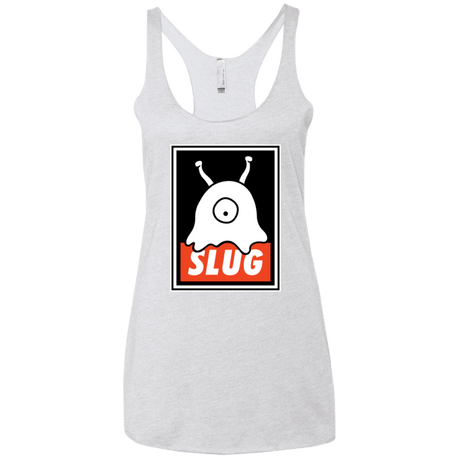 T-Shirts Heather White / X-Small Slug Women's Triblend Racerback Tank