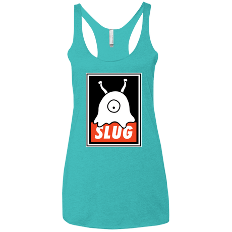 T-Shirts Tahiti Blue / X-Small Slug Women's Triblend Racerback Tank
