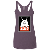 T-Shirts Vintage Purple / X-Small Slug Women's Triblend Racerback Tank