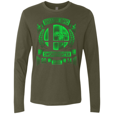 T-Shirts Military Green / Small Smash bros Swordfighter Men's Premium Long Sleeve