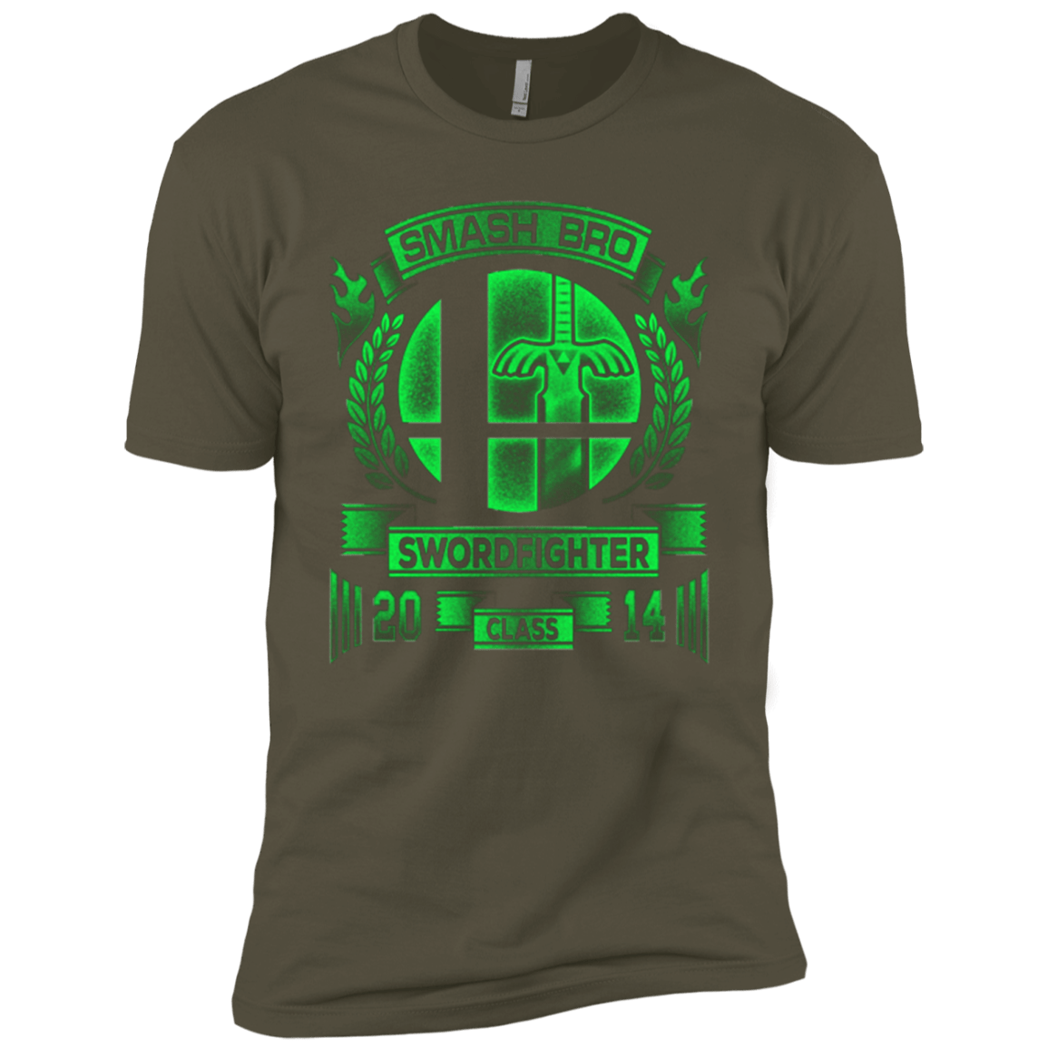 T-Shirts Military Green / X-Small Smash bros Swordfighter Men's Premium T-Shirt
