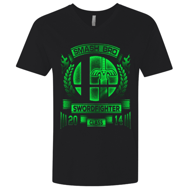 T-Shirts Black / X-Small Smash bros Swordfighter Men's Premium V-Neck
