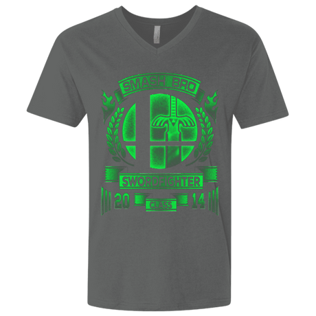 T-Shirts Heavy Metal / X-Small Smash bros Swordfighter Men's Premium V-Neck