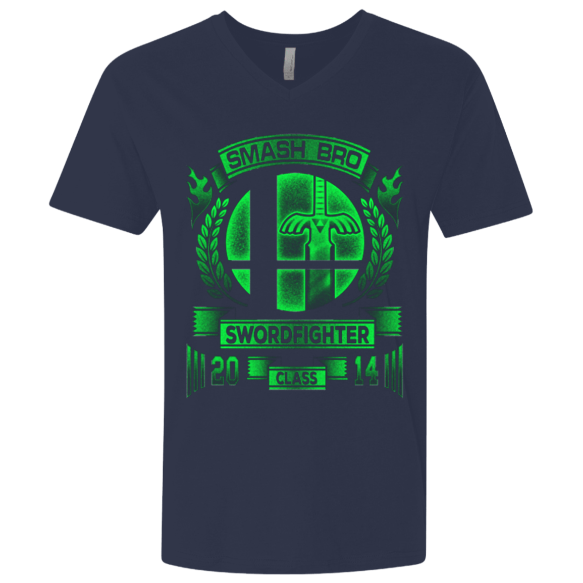 T-Shirts Midnight Navy / X-Small Smash bros Swordfighter Men's Premium V-Neck