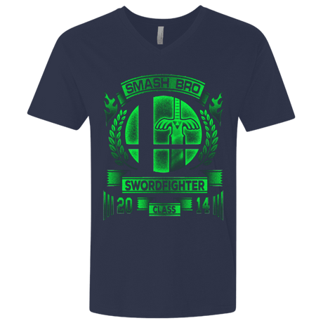 T-Shirts Midnight Navy / X-Small Smash bros Swordfighter Men's Premium V-Neck