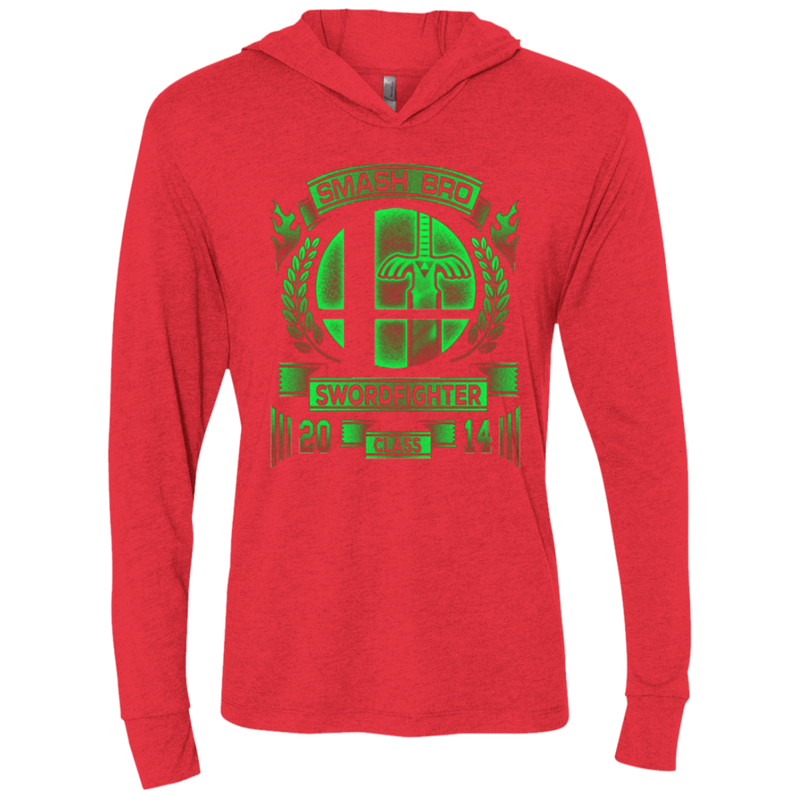 T-Shirts Vintage Red / X-Small Smash bros Swordfighter Triblend Long Sleeve Hoodie Tee