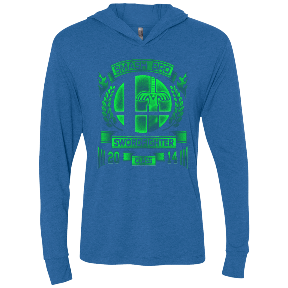 T-Shirts Vintage Royal / X-Small Smash bros Swordfighter Triblend Long Sleeve Hoodie Tee