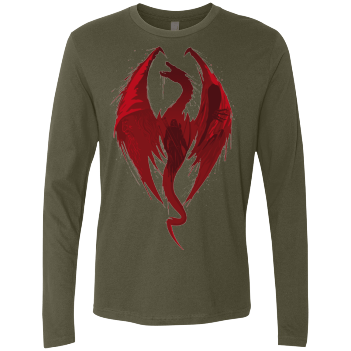 T-Shirts Military Green / Small Smaug's Bane Men's Premium Long Sleeve