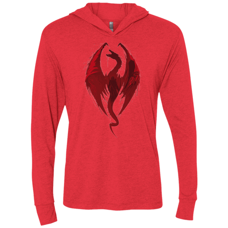 T-Shirts Vintage Red / X-Small Smaug's Bane Triblend Long Sleeve Hoodie Tee