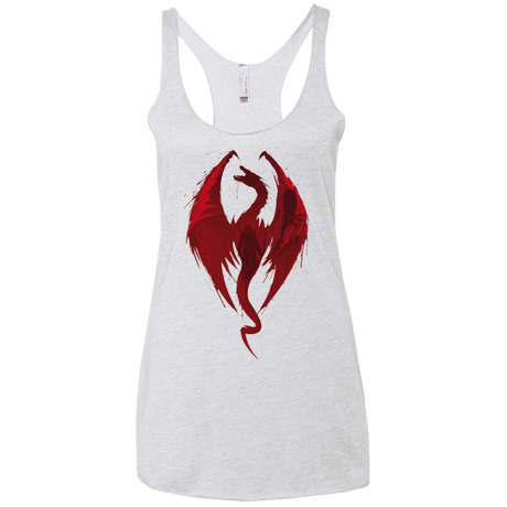 T-Shirts Heather White / X-Small Smaug's Bane Women's Triblend Racerback Tank