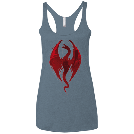 T-Shirts Indigo / X-Small Smaug's Bane Women's Triblend Racerback Tank