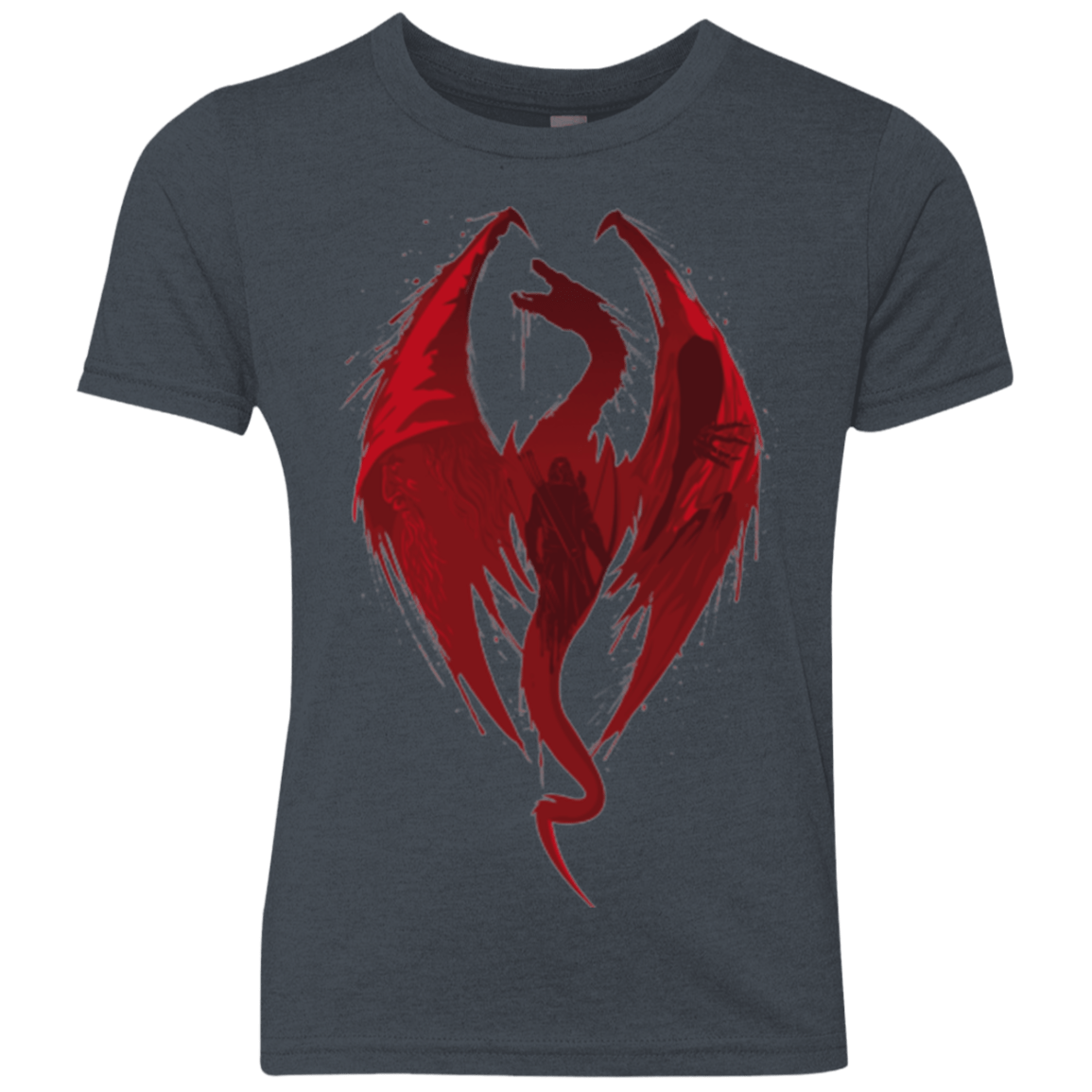 T-Shirts Vintage Navy / YXS Smaug's Bane Youth Triblend T-Shirt